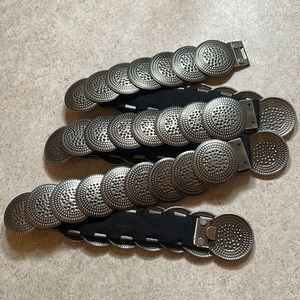 Vintage Silver Medallion Belt